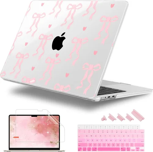 Miniatura 23 de Funda para MacBook Air 2026/2025/2024/2023 de 15 pulgadas M5 A3448/M4 A3241/M3 A3114/M2 A2941, elegante funda protectora rígida para MacBook Air