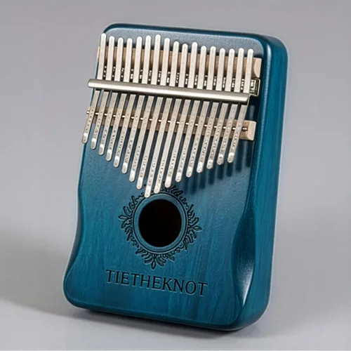 Miniatura 6 de Piano de pulgar Kalimba de 17 teclas Mini piano de pulgar Piano de dedo, LightSeaGreen, mariposas aman las flores verde (LightSeaGreen)