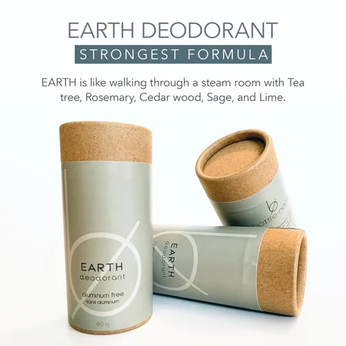 Miniatura 2 de BOTTLE NONE - Desodorante de fórmula Earth Strongest Desodorante sin aluminio con zinc, polvo de hornear, arcilla de bentonita y aceite esencial