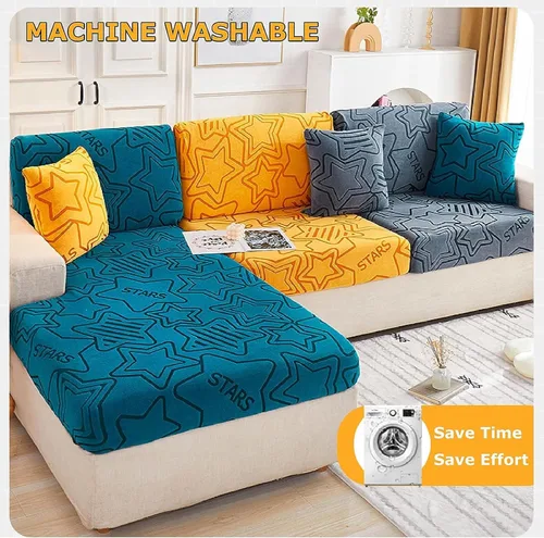 Miniatura 3 de Fundas antideslizantes para sofás/sofás, funda elástica universal para sofá de 3 plazas, protector de muebles lavable para niños y mascotas J-zafiro