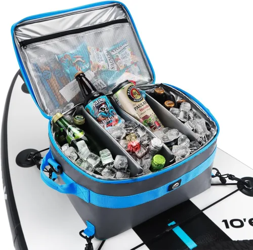 Miniatura 2 de YVLEEN Enfriador de tabla de remo impermeable, enfriador de SUP, material de PVC duradero, bolsa de cubierta con bolsillo superior de malla, correas