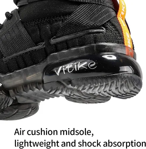 Miniatura 5 de VITUOFLY Zapatos de baloncesto para niños, con cámara de aire, para niñas, con aros de media parte superior, antideslizantes, para deportes al aire