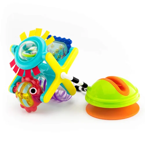 Miniatura 2 de Sassy Fishy Fascination Station 2 en 1 - Juguete para silla alta con ventosa, bandeja de desarrollo para aprendizaje temprano, a partir de 6 meses