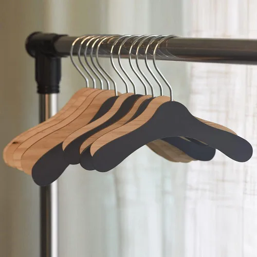 Miniatura 3 de Paquete de 5 perchas de madera, colgador de ropa para perros de 8.6 pulgadas, perchas pequeñas para vestido de muñeca, ropa, vestidos, accesorios (L)