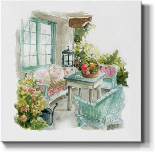 Miniatura 31 de WEXFORD HOME Cuadro Premium en Lienzo con Envoltura de Galería Floral Multicolor para Pared, Arte Abstracto Floral Romántico Moderno, Impresión