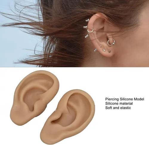 Miniatura 2 de Modelo de silicona para nariz, modelo de entrenamiento de piercing, modelo de oreja de silicona para principiantes, modelo de nariz y boca 3D