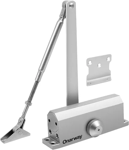 Miniatura 10 de Onarway - Cierre de puerta automático ajustable de tamaño 3, resorte hidráulico, aleación de aluminio, para uso residencial y comercial con Negro
