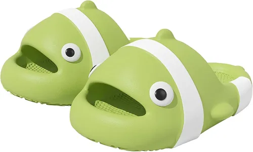 Jerzmy Cute Clown Fish Cloud Slides for Boy Girl Kids Toddler, Soft Novelty Funny Animals House Slippers Non-Slip Beach Shoes for Indoor Outdoor