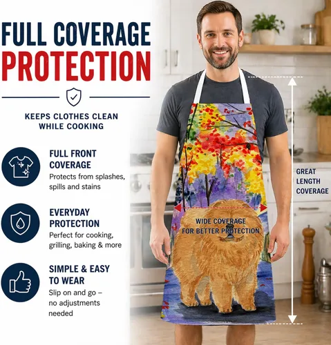 Miniatura 4 de Caroline's Treasures SS7001APRON Chow Chow - Delantal de cocina, servidor, hornear, manualidades, jardinería para adultos, mujeres y hombres