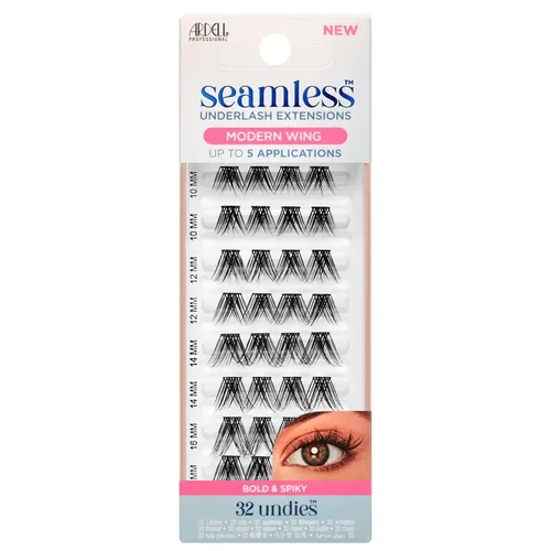 Miniatura 27 de Kit de Recarga de Extensiones de Pestañas Sin Costuras Ardell, Wispies - 32 Longitudes de Racimo Surtidas, Racimos de Pestañas DIY Personalizables