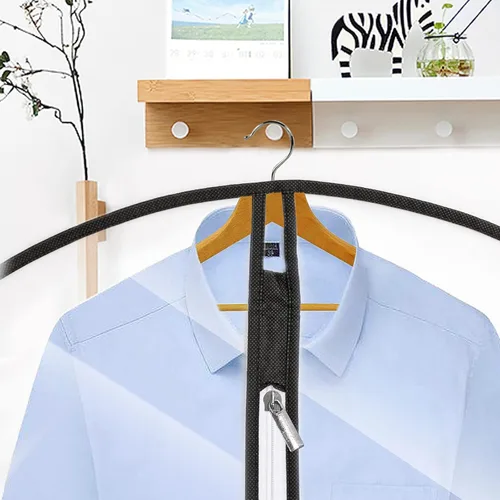 Miniatura 4 de Paquete de 6 fundas de ropa transpirables transparentes con cremallera, 23.6 x 39.9 pulgadas, impermeables, fundas para bolsas de vestir, bolsa
