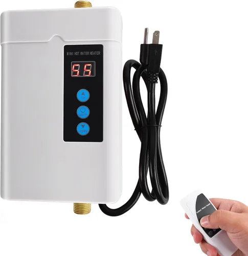Calentador de agua eléctrico sin tanque 110 V 3000 W bajo fregadero bajo demanda calentador de agua caliente instantáneo para cocina baño lavado
