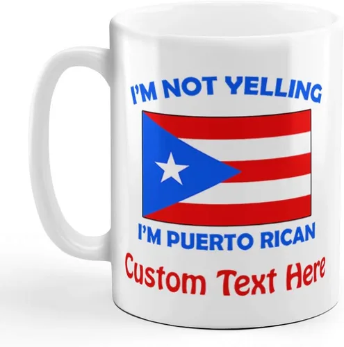 Miniatura 7 de Taza de té y café con texto en inglés "I'M Not Yelling I Am Puerto Rico Puerto Rico Puerto Ricans Taza de té Taza de Navidad Hanukkah Regalo