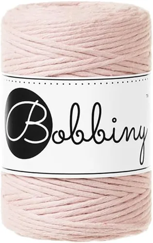 Miniatura 15 de Bobbiny Cordón de macramé de una sola capa para bebé de 0.069 pulgadas (100% algodón reciclado)