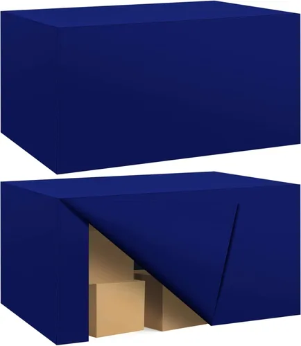 Miniatura 15 de Paquete de 2 manteles ajustados para mesa rectangular de 4 pies, 48 x 24 pulgadas, cubiertas de mesa verde manzana, tela de poliéster resistente al