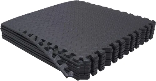 Miniatura 11 de SkyBlue 12 X (24 pies cuadrados) Alfombrilla de piso de gimnasio de 24 x 24 pulgadas de espuma EVA entrelazada para ejercicio de fitness, Celeste