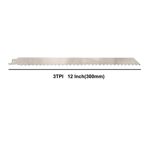 Miniatura 7 de 3TPI - Hojas de sierra recíproca de acero inoxidable de 12 pulgadas para carne, hojas de sierra recíproca sin pintar de dientes grandes para cortar