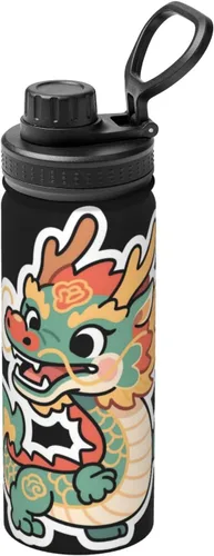 Miniatura 12 de Abstract flowers Printed Insulated Water Bottle, 18oz Stainless Steel Funny Travel Mug, Leakproof Hot & Cold for Sports, Gym, Hiking
