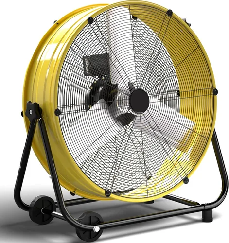 Miniatura 9 de Ventilador de tambor industrial de 24 pulgadas, ventilador de piso de alta velocidad de 8800 CFM, resistente, 3 velocidades, inclinación totalmente