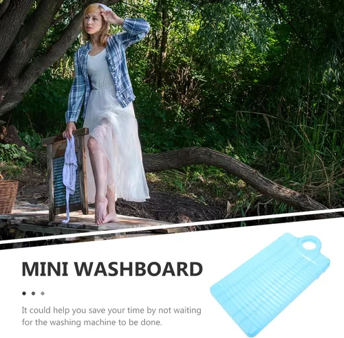 Miniatura 8 de DOITOOL Mini tabla de lavado de plástico,Lavabo de mano para lavar la ropa, pequeña tabla de lavado para niños camisas lima limpia