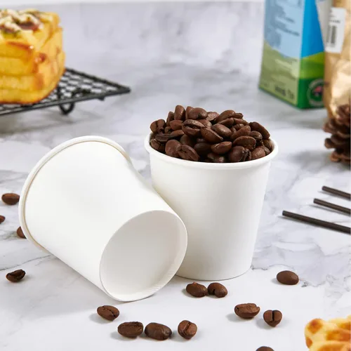 Miniatura 5 de TV TOPVALUE 600 unidades de tazas de papel de 4 onzas, tazas desechables para baño, enjuague bucal, café expreso, color blanco, para el hogar