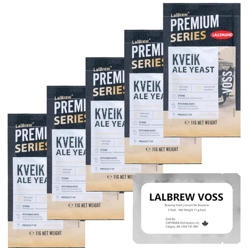 Miniatura 6 de LalBrew VOSS Kveik Brewing Levadura (paquete de 2) - Levadura Kveik Ale - Hacer cerveza en casa - 0.39 oz Sachets - Saccharomyces cerevisiae