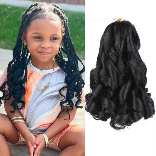 Miniatura 8 de Cabello rizado francés trenzado de 10 pulgadas, color 4, cabello rizado preestirado, 8 paquetes de trenzas de ganchillo de rizo francés para trenzas