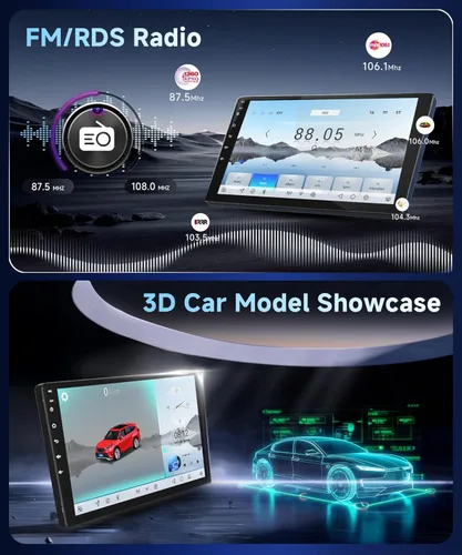 Miniatura 5 de 8Core4+64G Estéreo de coche para Toyota Avalon 2006-2010 Wireless CarPlay/Android Auto Android Radio con Qualcomm 9 pulgadas IPS pantalla táctil