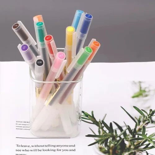 Miniatura 2 de Bolígrafos de colores para tomar notas, bolígrafos de gel de punta ultrafina de 0.015 in, 12 bolígrafos multicolor para diario, escritura, dibujo