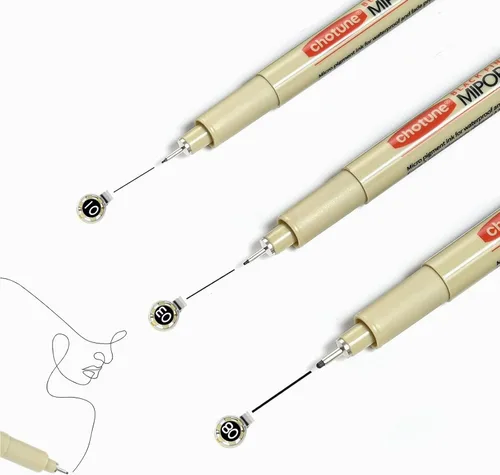 GETHPEN Juego de marcadores micro punta fina – 3 tamaños de bolígrafos con tinta archivada para dibujo técnico, anime y bocetos – Artistas,