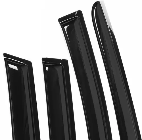 Miniatura 9 de IKON MOTORSPORTS, Visera de ventana compatible con Nissan Murano 2015-2024, estilo delgado, acrílico, negro, sol, lluvia, viento, ventilación