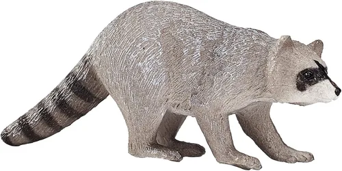 MOJO - Raccoon North American Wildlife | Figura de juguete pintada a mano | Colección de vida silvestre y bosque | Fiel a la vida y altamente