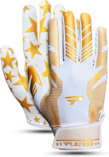 Miniatura 2 de Guantes de Fútbol Americano Premium para Niños, Jóvenes y Adultos - Receptor Adhesivo Premium con Tecnología de Ajuste Adaptativo - Rendimiento