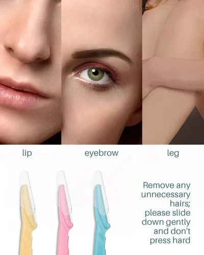 Miniatura 6 de MoHern Herramienta de dermaplaning para cara, 30 piezas de maquinilla de afeitar Dermaplane para la cara, maquinilla de afeitar multiusos