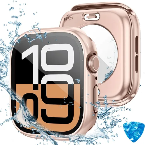 Miniatura 23 de Tensea - Funda protectora de pantalla impermeable para Apple Watch (2 en 1) para Apple Watch Serie SE 7, 5, 4, accesorios de 41 mm, iWatch protector