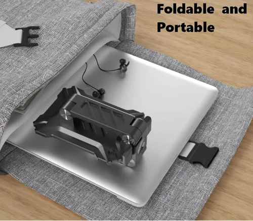 Miniatura 4 de Soporte de teléfono para escritorio. Soporte plegable para teléfono móvil de escritorio con ángulo ajustable en altura, soporte portátil