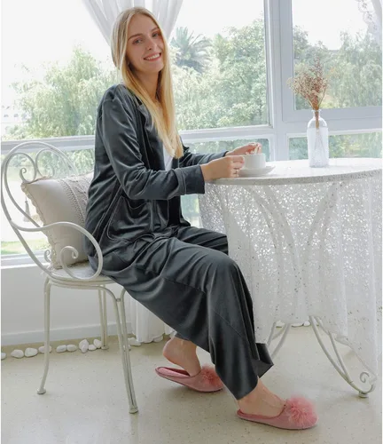Miniatura 5 de Bctex Coll Pantuflas de terciopelo acogedoras, para mujer, con espuma viscoelástica, mullida, suela antideslizante, para el hogar y el dormitorio