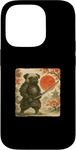Miniatura 17 de Pug Samurai Japanese Warrior Costume Sumi-e Art Funny Case for iPhone 17