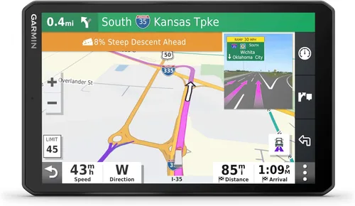 Garmin dezl OTR800, navegador GPS para camiones de 8 pulgadas, pantalla táctil de fácil lectura, enrutamiento personalizado para camiones y guía de