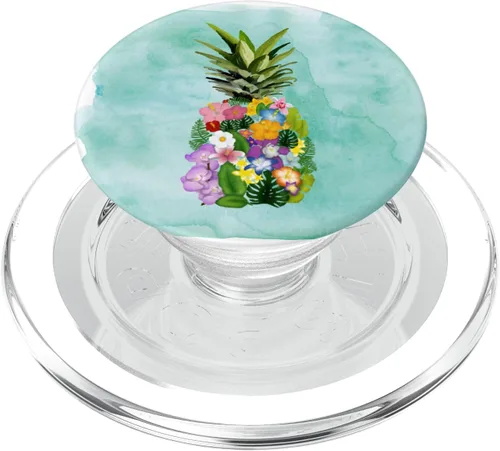 Miniatura 9 de Piña Playa Tropical Food Beachy Gift Mint PopSockets intercambiables PopGrip