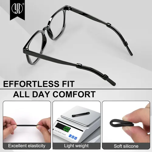 Miniatura 4 de YR Soft Silicone Eyeglasses Temple Tips Sleeve Retainer, Anti-Slip Elastic Comfort Eyeglass Ear Grippers for Eyeglasses Sunglasses Reading Glasses