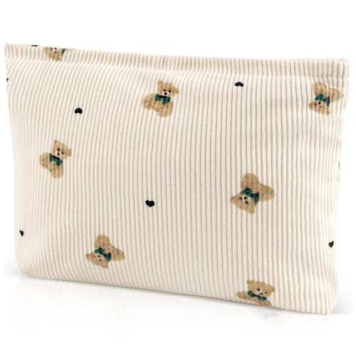 Miniatura 15 de Bolsa de maquillaje de flores para mujer, bonita bolsa de maquillaje para bolso, bolsa de cosméticos con cremallera, bolsa de cosméticos de lona