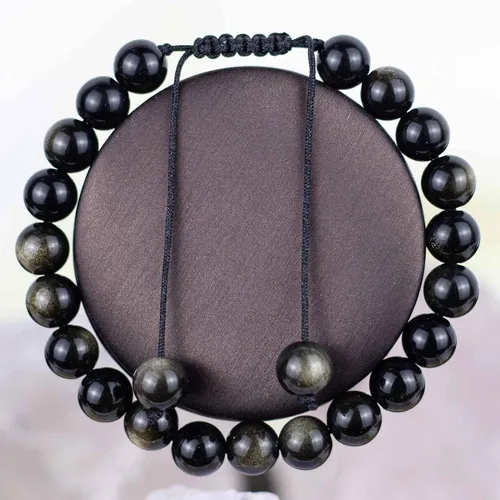 Miniatura 2 de DAZCOLO Pulsera de gemas hecha a mano con piedras preciosas de macramé ajustable de 0.315 in, cuentas redondas, cristales de cuarzo