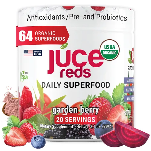Terra Kai Organics JUCE Greens – Mezcla para bebida superalimento - Impulsa la inmunidad y la desintoxicación con USDA vegetales verdes orgánicos