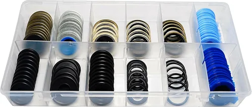Miniatura 3 de Kit surtido de 100 piezas de 12 tipos de tapones de drenaje de aceite maestro de goma de metal para reemplazar 097-021, 097-025, 097-035, 55196309