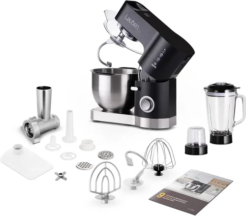 Miniatura 2 de Lauben Kitchen Machine 1200BC Procesador de alimentos con motor de cobre y caja de cambios totalmente metálica Mezclador de vidrio templado de 1200
