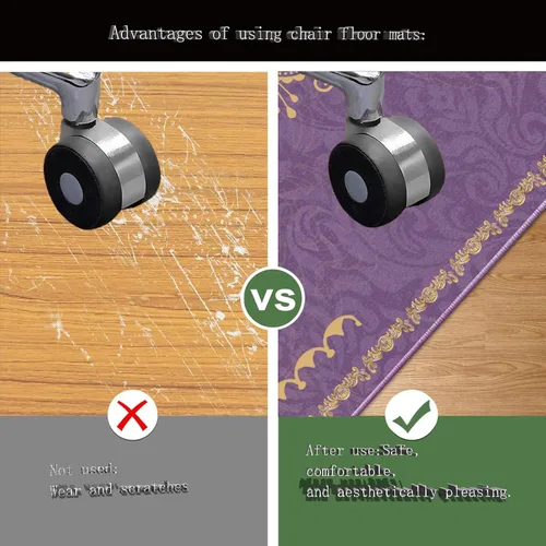 Miniatura 4 de Tapete para silla para suelo de madera dura, oficina, alfombra, escritorio, computadora, juegos, protector de alfombra debajo del escritorio