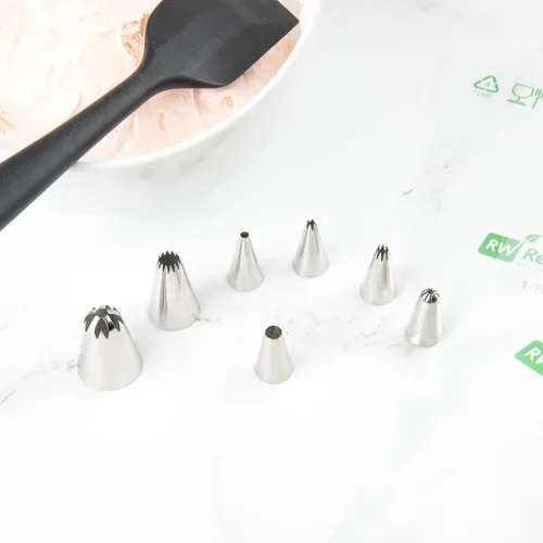 Miniatura 4 de Restaurantware Pastry Tek Punta de tubería, 1 punta redonda redonda para glaseado – #12, resistente a la corrosión, punta de glaseado de acero