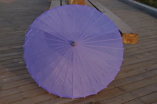 Miniatura 12 de Parasol de tela de bambú liso, ideal para recuerdos de fiesta de boda (fucsia)