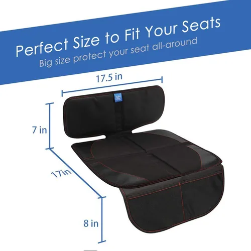 Miniatura 8 de funbliss Protector de asiento de automóvil para asiento de automóvil infantil, alfombrilla de asiento para debajo del asiento de automóvil con Negro
